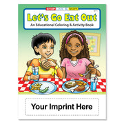 Custom restaurant coloring books for kids with business imprint