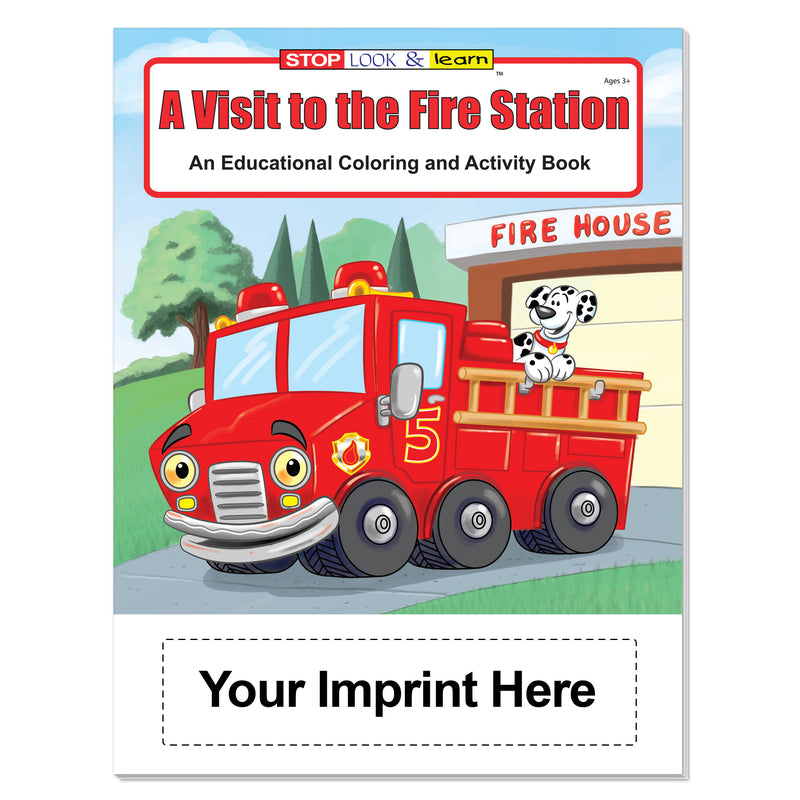 Fire station coloring books for fire departments schools and community outreach
