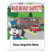 Train and railroad crossing safety coloring book for children