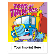 Custom truck coloring book with imprint