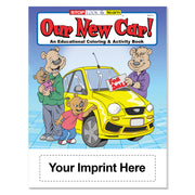 Custom car dealership coloring books for auto dealers and customer events