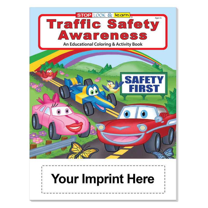 Custom Traffic Safety Awareness coloring books for kids