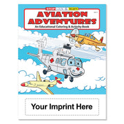 Custom Aviation Adventures coloring books with organization imprint