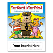 Custom imprint example for Your Sheriff Is Your Friend coloring books