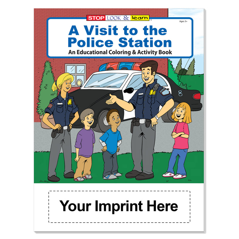 Police station coloring books for police departments schools and community outreach