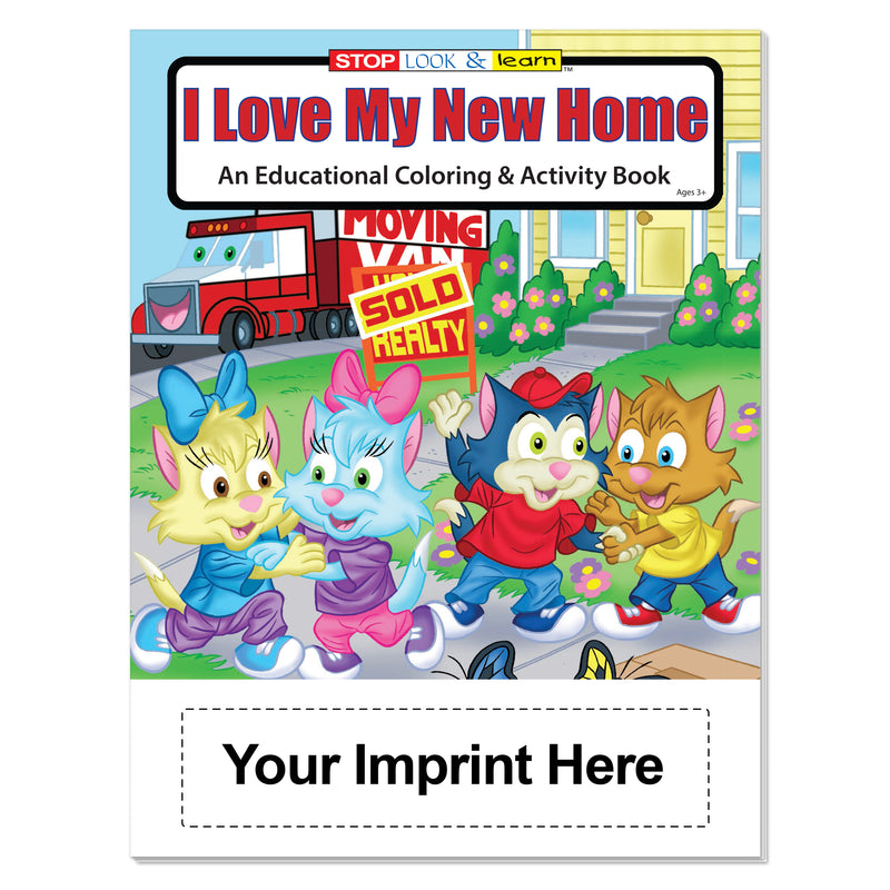 New Home Custom Coloring Books for Kids - Bulk Packs