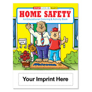 Custom Home Safety coloring book for kids with personalized imprint area
