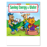 Saving Energy and Water coloring book for kids about conservation and resource awareness