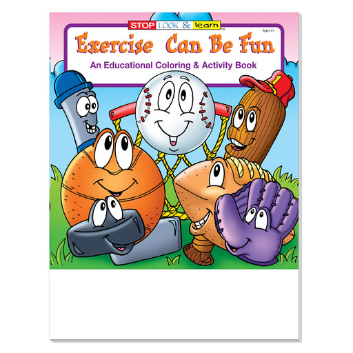 Exercise and fitness coloring book for kids