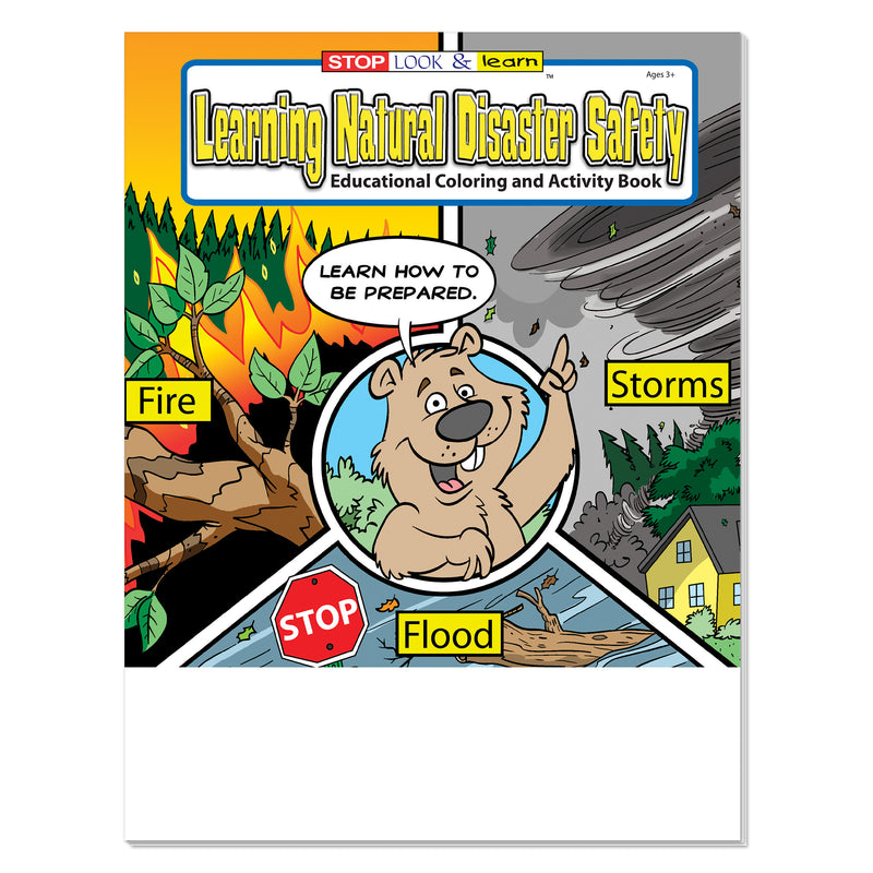 Natural Disaster Safety coloring book for kids about emergency preparedness