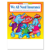 Insurance coloring book for kids about home health and auto insurance