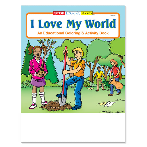 I Love My World coloring book for kids about caring for the environment