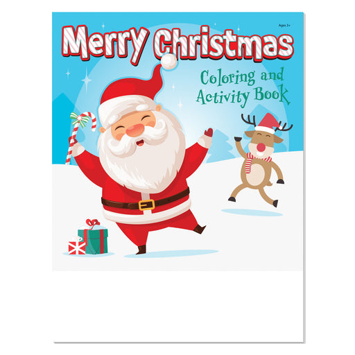 Merry Christmas coloring and activity book for kids cover