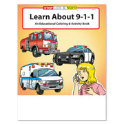 Learn About 911 coloring book for kids with emergency safety activities