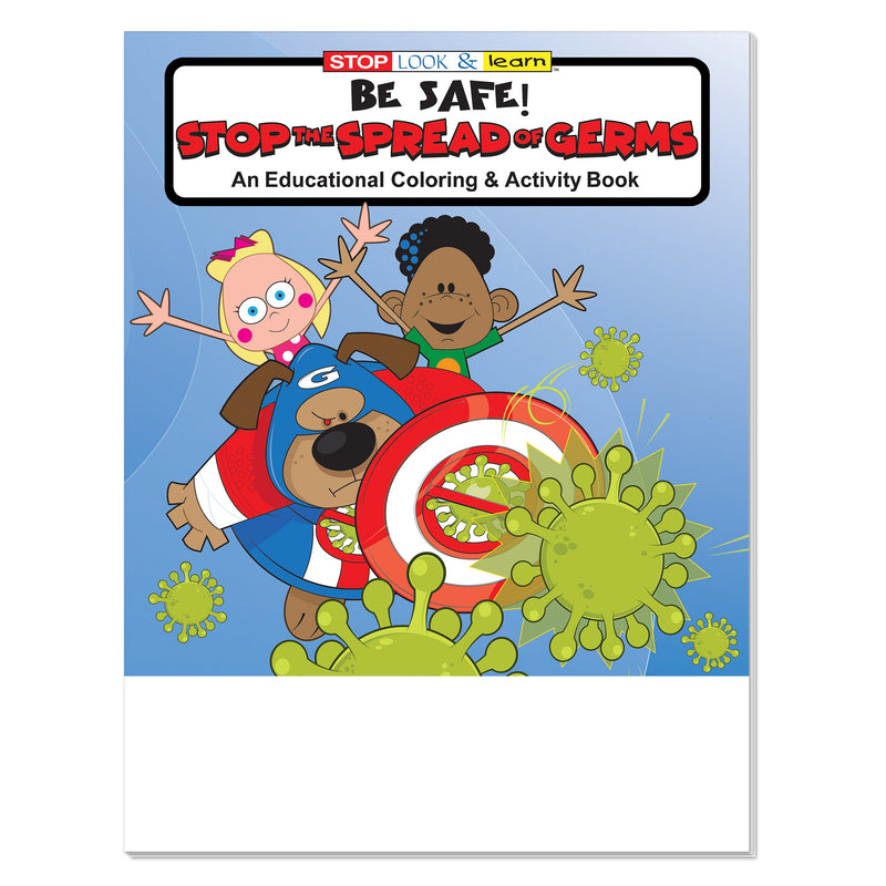 Stop the Spread of Germs coloring and activity book for kids