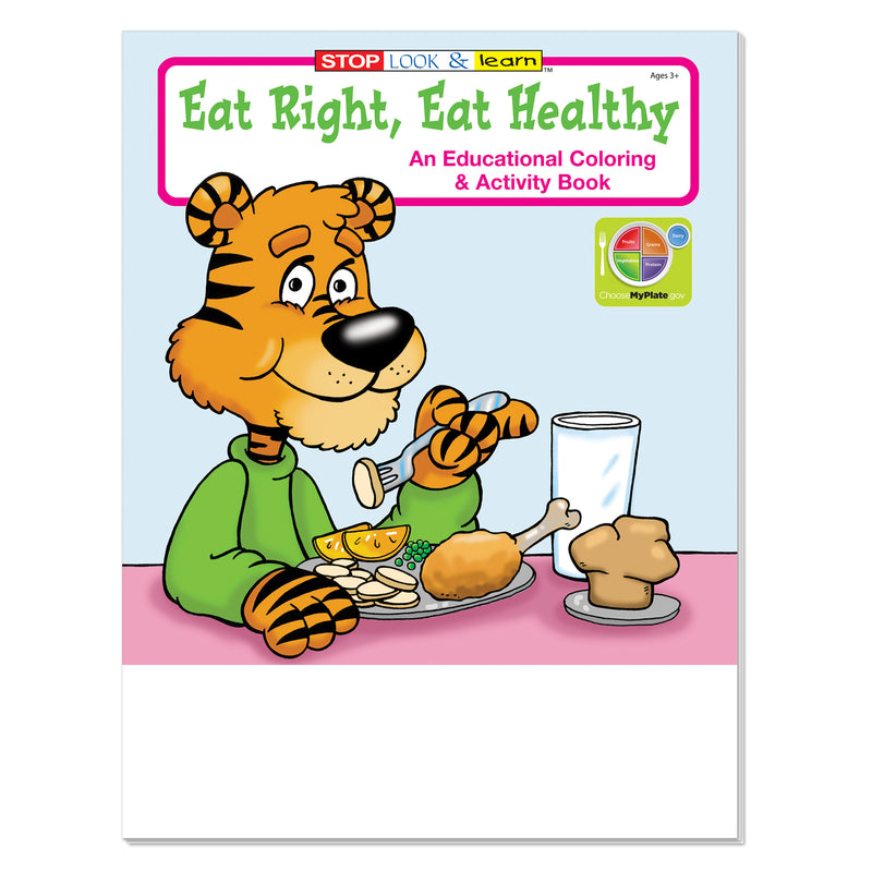 Eat Right Eat Healthy coloring and activity book for kids