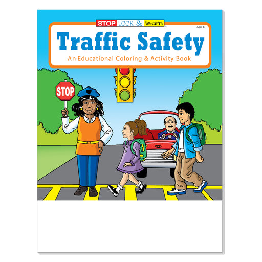 Kids traffic safety coloring and activity book