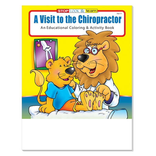 Chiropractor visit coloring and activity book for kids