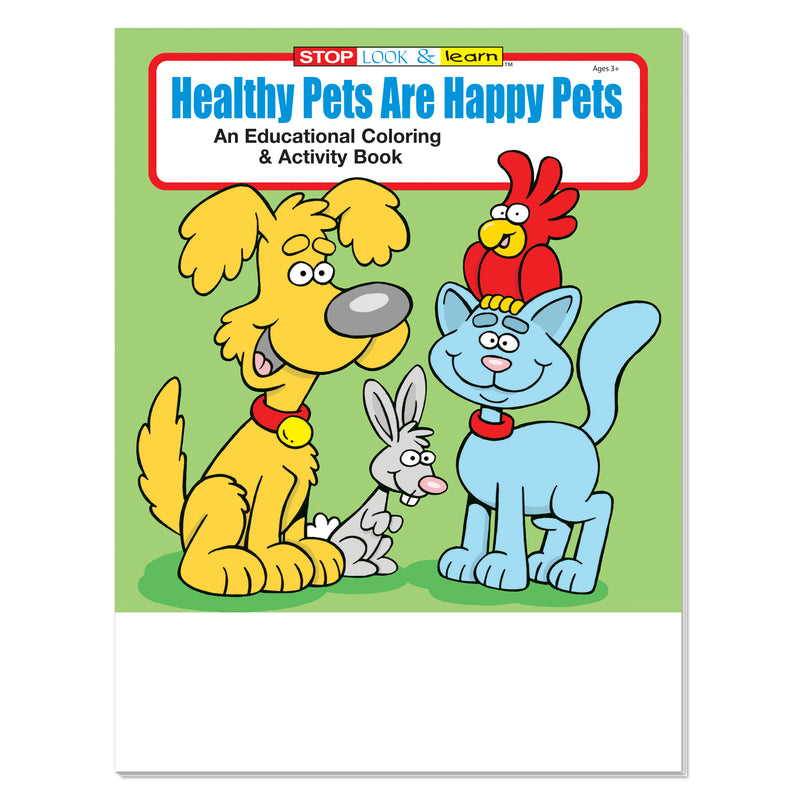 Healthy Pets Are Happy Pets coloring and activity book for kids
