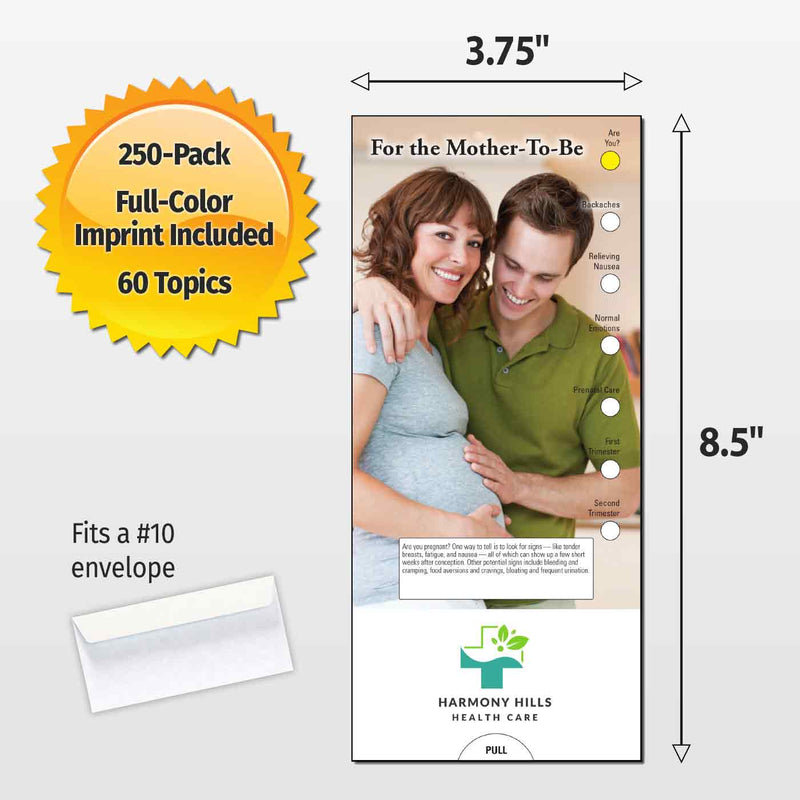Mother-to-Be Pregnancy Custom Slide Charts - 3.75 x 8.5 - Min Qty 250