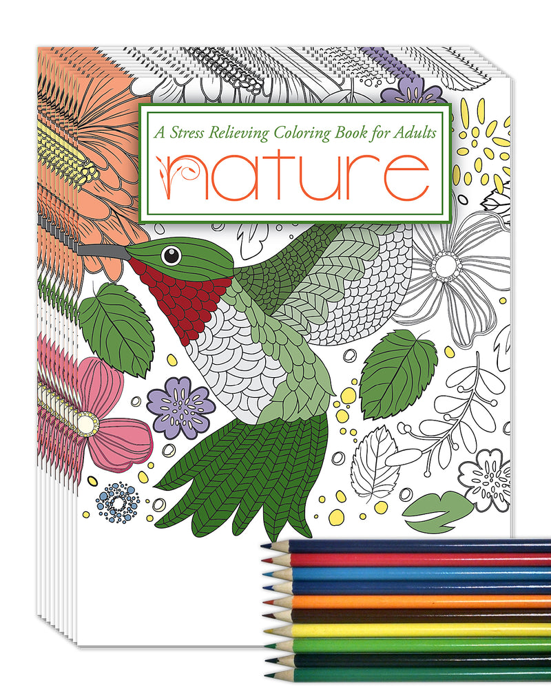 ZoCo - Adult Stress Relieving Coloring Books: NATURE
