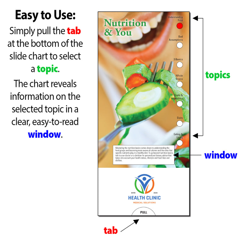 Nutrition & You Custom Slide Charts - 3.75 x 8.5 - Min Qty 250