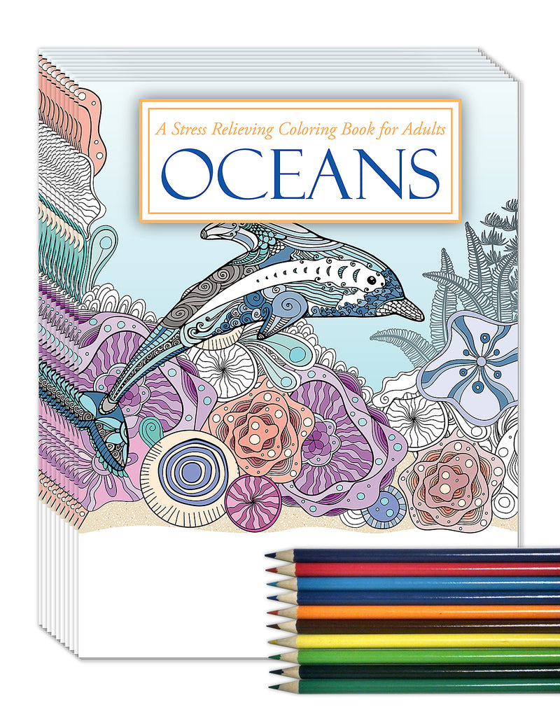 ZoCo - Adult Stress Relieving Coloring Books: OCEANS
