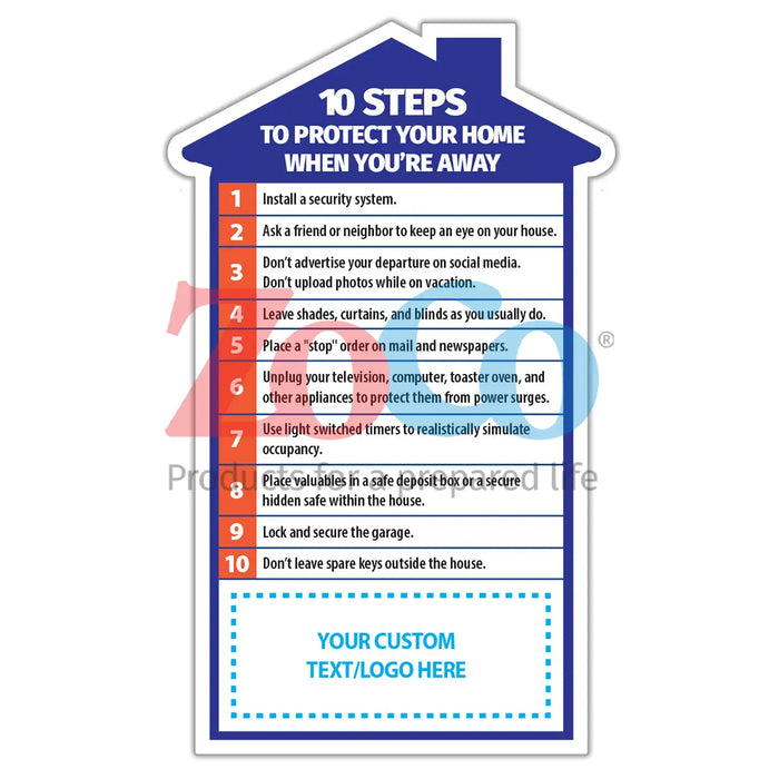 Steps to Protect Your Home - Magnets - (Min.Qty 100)