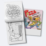 Pizza kids mini activity pad with coloring games mazes and puzzles