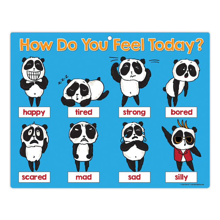 Feelings and Emotions Mood Chart - 8.5" x 11" with Magnets