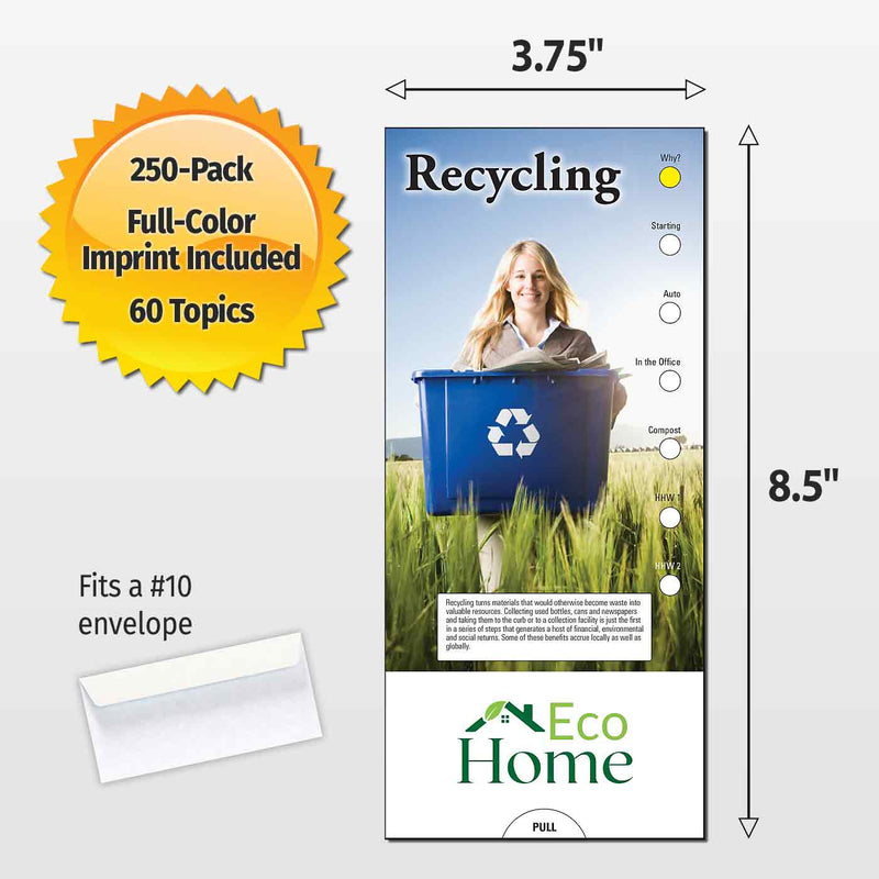 Recycling Custom Slide Charts - 3.75 x 8.5 - Min Qty 250