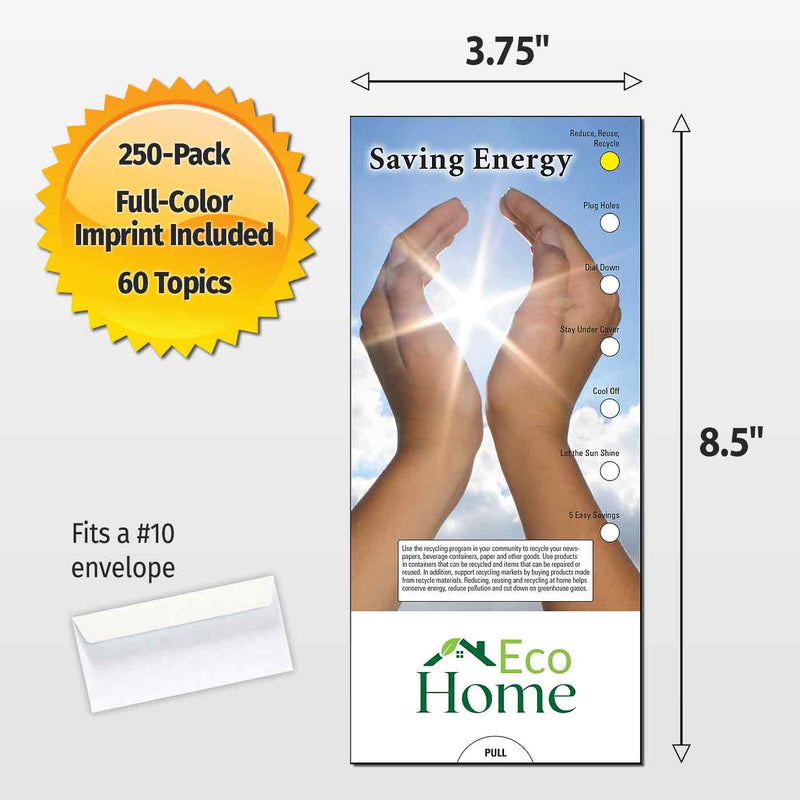 Saving Energy Custom Slide Charts - 3.75 x 8.5 - Min Qty 250