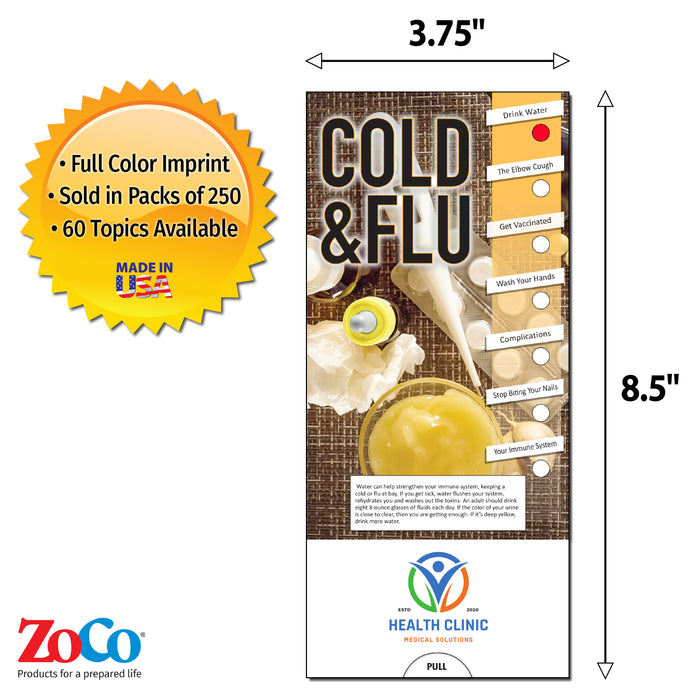 Cold and Flu Slide Charts (Qty 250) - Free Customization