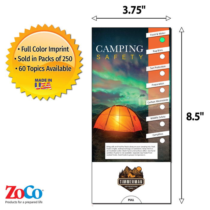 Camping Safety Slide Charts