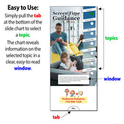 Screen Time Guidance Custom Slide Charts - 3.75 x 8.5 - Min Qty 250