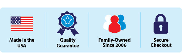 ZoCo Products trust badges highlighting Made in the USA, Quality Guarantee, Family-Owned Since 2006, and Secure Checkout.