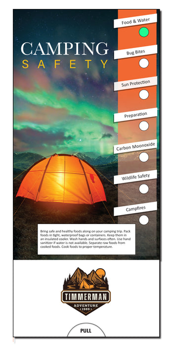 Camping Safety Slide Charts by ZoCo Products