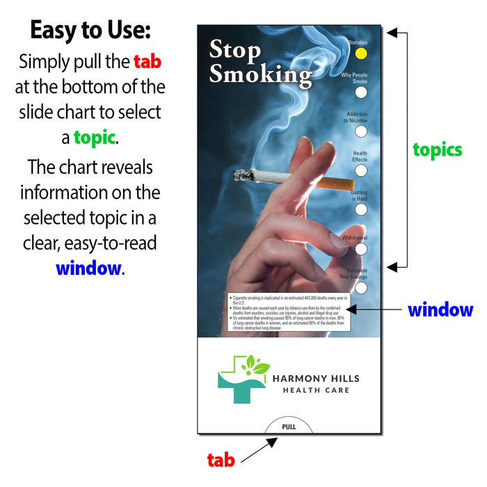 Stop Smoking Slide Charts (Qty 250) - Free Customization