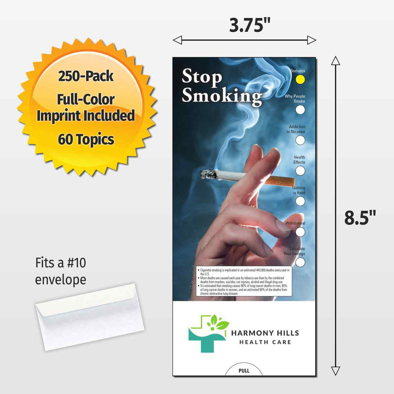 Stop Smoking Custom Slide Charts - 3.75 x 8.5 - Min Qty 250