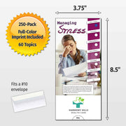 Managing Stress Custom Slide Charts - 3.75 x 8.5 - Min Qty 250