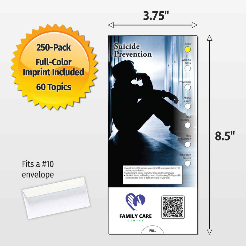 Suicide Prevention Custom Slide Charts - 3.75 x 8.5 - Min Qty 250