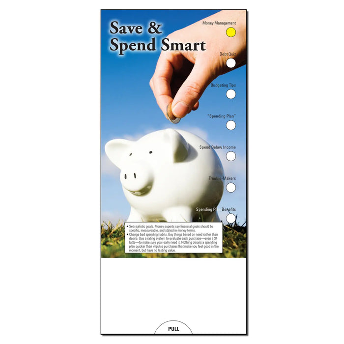 ZoCo - Save & Spend Smart Slide Charts (Qty 250) - Customize with Your Imprint