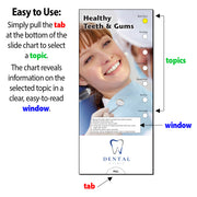 Healthy Teeth & Gums Custom Slide Charts - 3.75 x 8.5 - Min Qty 250