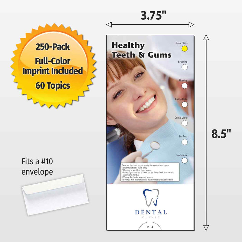 Healthy Teeth & Gums Custom Slide Charts - 3.75 x 8.5 - Min Qty 250