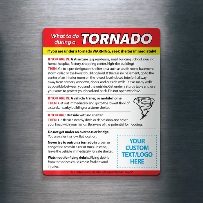 What to Do During a Tornado - Magnets - (Min.Qty 100)