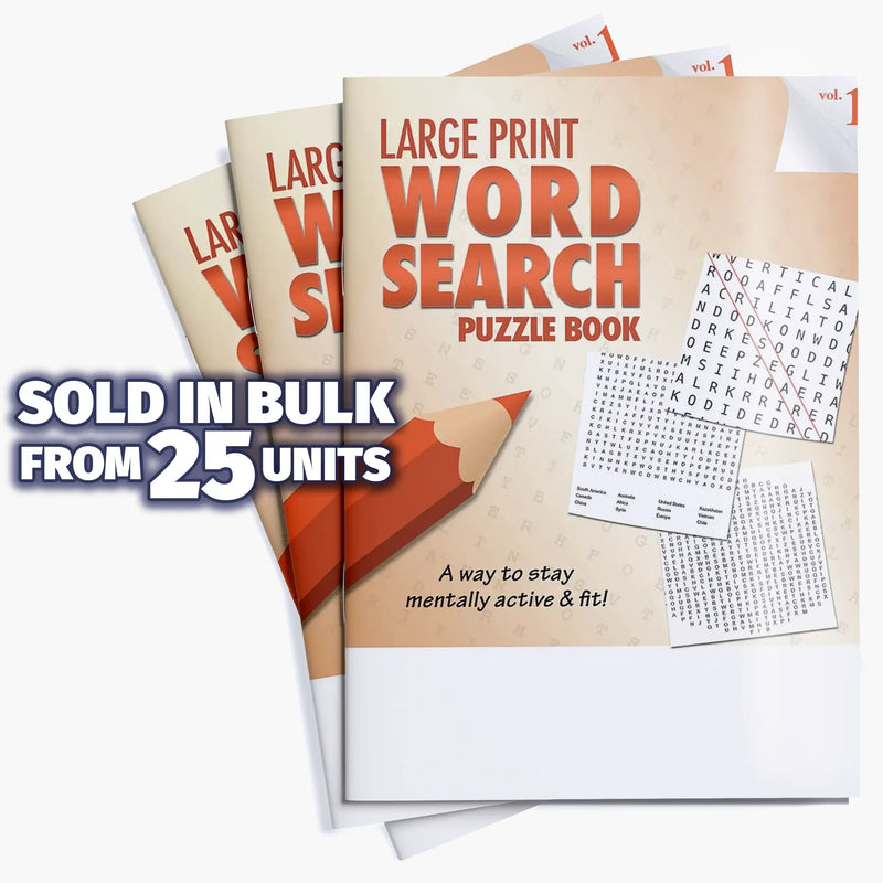 Large Print Word Search Puzzle Books (Vol. 1) - 8" x 10.5"