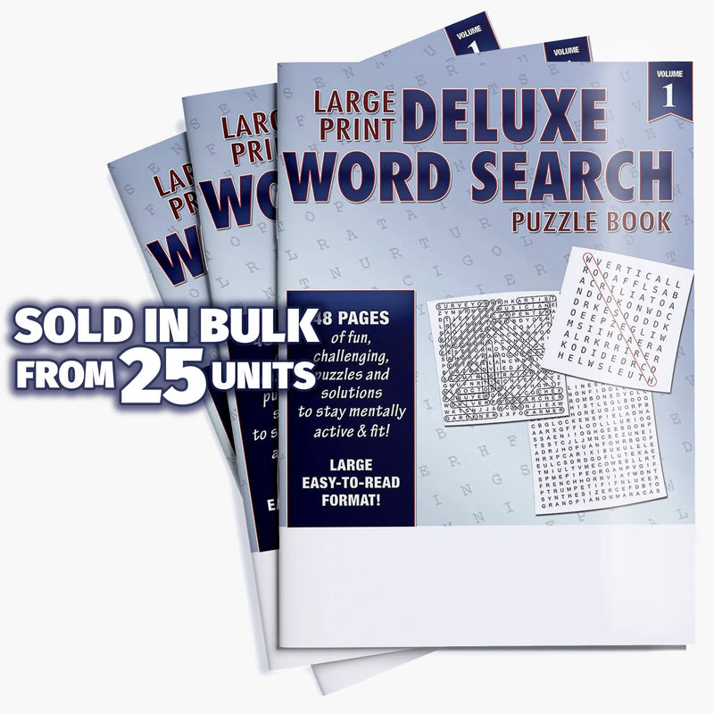 Deluxe Large Print Word Search Puzzle Books (Vol. 1) - 8" x 10.5"