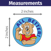 All Better! Sticker Roll – 2 inch Round – 400 Count – Kids