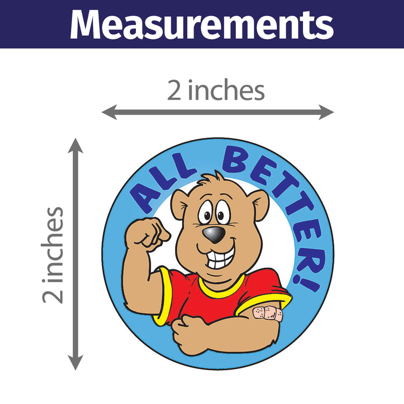 All Better! Sticker Roll – 2 inch Round – 400 Count – Kids
