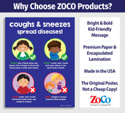Cover Your Coughs and Sneezes — Laminated Poster — 17 × 22